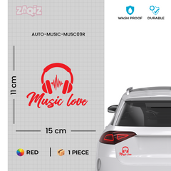 Durable Music Symbol Sticker for Bikes