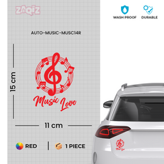 Bold Treble Clef Sticker for Cars