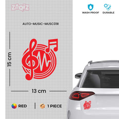 Music Lover Car Decal for Enthusiasts