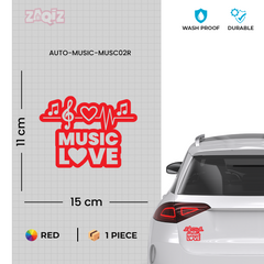 Bold Music Notes Sticker for Vehicles