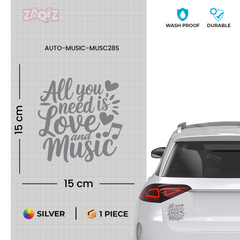 Music Is My Soul Car Sticker