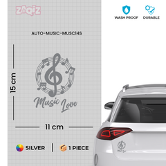 Bold Treble Clef Sticker for Cars