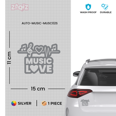 Bold Music Notes Sticker for Vehicles