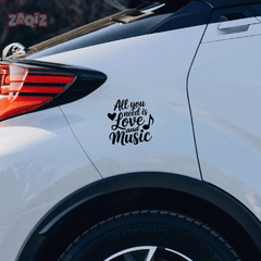 Trendy Music Notes Decal for Windows