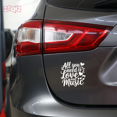 Music Is My Soul Car Sticker