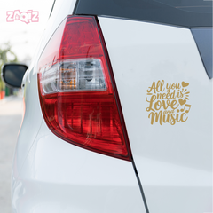 Music Is My Soul Car Sticker