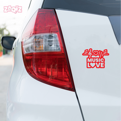 Bold Music Notes Sticker for Vehicles