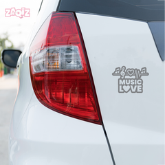 Bold Music Notes Sticker for Vehicles