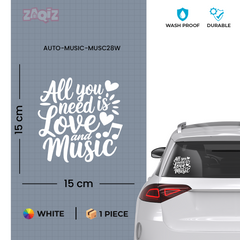 Music Is My Soul Car Sticker