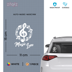 Bold Treble Clef Sticker for Cars
