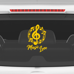 Bold Treble Clef Sticker for Cars