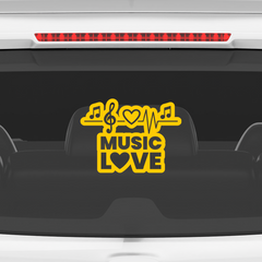 Bold Music Notes Sticker for Vehicles