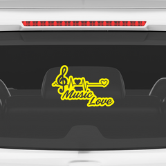 Durable Musical Passion Emblem for Vehicles