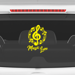 Bold Treble Clef Sticker for Cars
