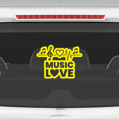 Bold Music Notes Sticker for Vehicles