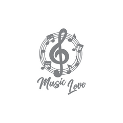 Bold Treble Clef Sticker for Cars