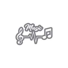 Bold Sound Wave Sticker for Musicians
