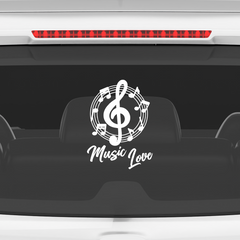 Bold Treble Clef Sticker for Cars