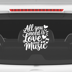 Music Is My Soul Car Sticker