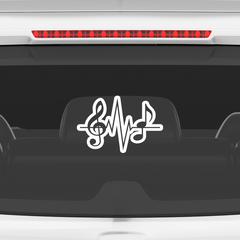 Durable Treble Clef Decal for Laptops