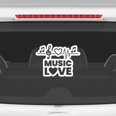 Bold Music Notes Sticker for Vehicles