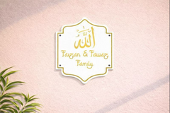 Designer Acrylic Name Plate for Entrance