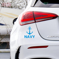 Elegant Navy Anchor Sticker for Cars