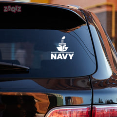 Anchor Ship Design Navy Car Window Sticker