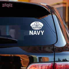 Navy Cap Car Safety Sign