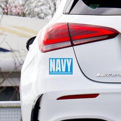 Proud Navy Supporter Car Window Sign