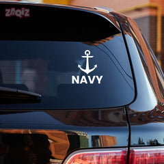 Elegant Navy Anchor Sticker for Cars