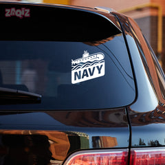 Classic Navy Shield Vehicle Safety Tag