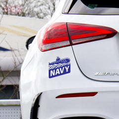 Classic Navy Shield Vehicle Safety Tag