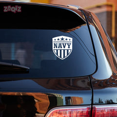 Navy Officer Car Sticker for Road Awareness