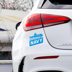 Classic Navy Shield Vehicle Safety Tag