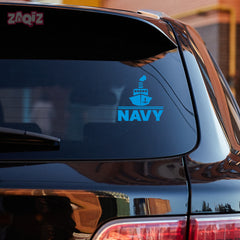 Anchor Ship Design Navy Car Window Sticker