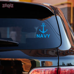 Elegant Navy Anchor Sticker for Cars