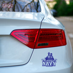 Durable Navy Life Car Window Sign