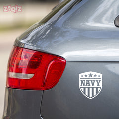 Navy Officer Car Sticker for Road Awareness