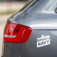 Classic Navy Shield Vehicle Safety Tag