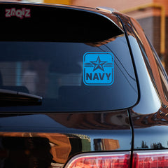 Support the Navy Emblem Car Window Decal