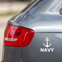 Elegant Navy Anchor Sticker for Cars