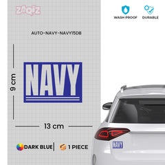 Proud Navy Supporter Car Window Sign