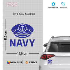 Navy Cap Car Safety Sign
