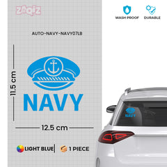 Navy Cap Car Safety Sign
