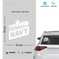 Classic Navy Shield Vehicle Safety Tag