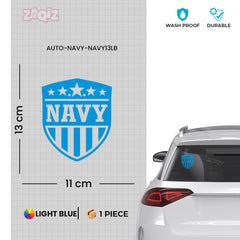 Navy Officer Car Sticker for Road Awareness
