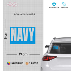 Proud Navy Supporter Car Window Sign