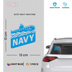 Classic Navy Shield Vehicle Safety Tag