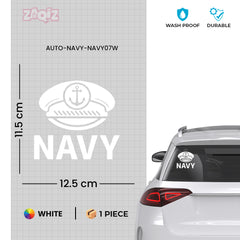 Navy Cap Car Safety Sign